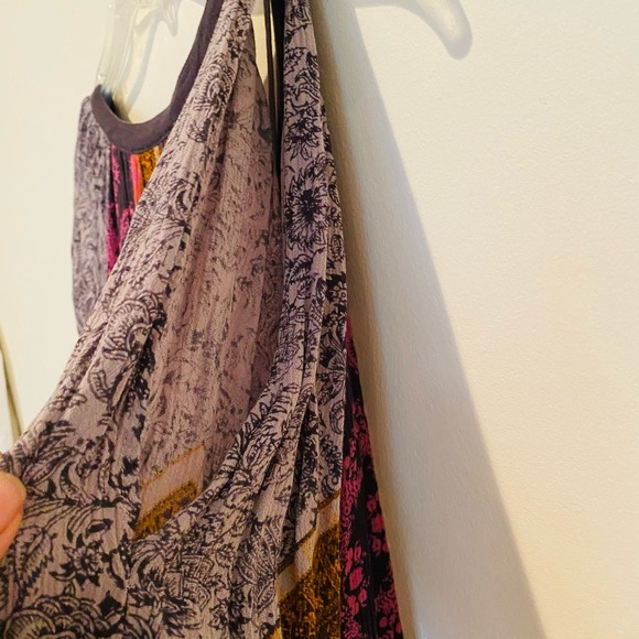 Free People Portobello Road Boho Hippie Tunic Cold Shoulder Dress Size XS - Picture 9 of 11